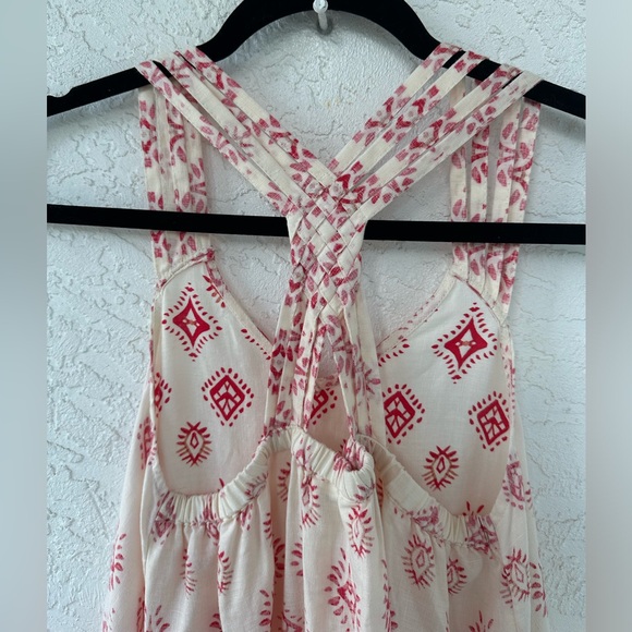 Artisan NY Linen Midi High Low Sundress Geo Aztec Sleeveless Small - Picture 8 of 9